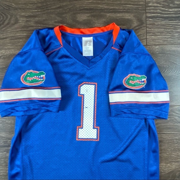 Russell Athletic Florida Gator Boys College Sports Football Team Blue Jersey L - Picture 2 of 8